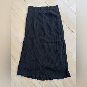 Eileen Fisher 100 Silk Ribbed Skirt